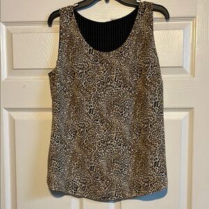 Chico's reversible Leopard Print silky sleeveless top